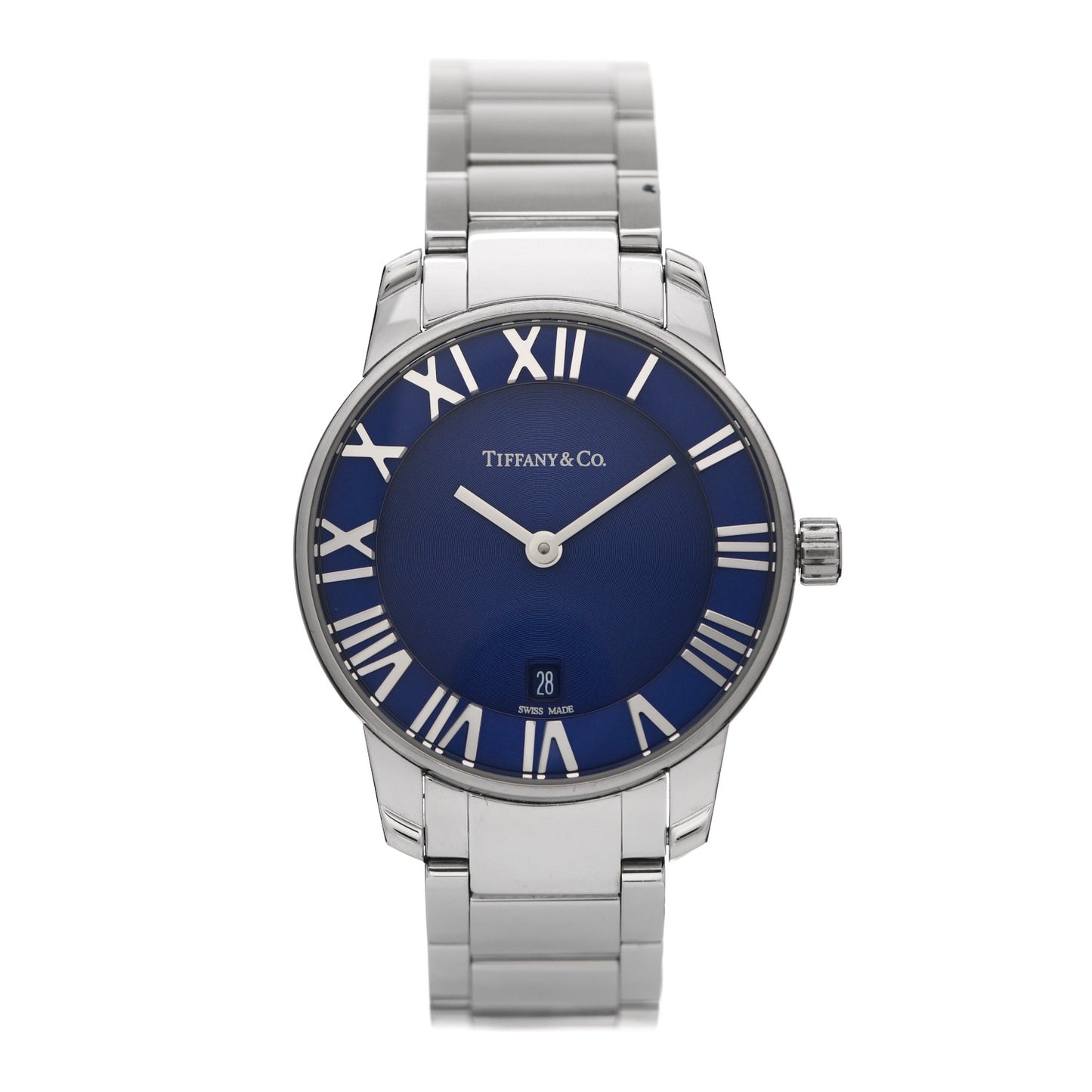 Stainless Steel 29mm Atlas 2-Hand Quartz Watch Blue Azure