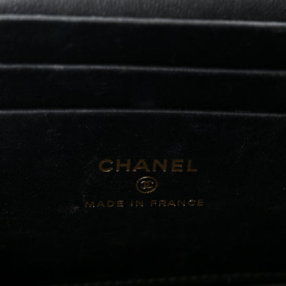 Chanel Lambskin Quilted Small Top Handle Vanity Case With Chain Black 6 of 11