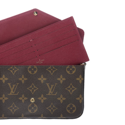 Louis Vuitton Monogram Pochette Felicie Chain Wallet Fuchsia 6 of 9