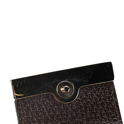 Gucci Monogram Calfskin Ladies Web 6 Key Holder Case Beige Ebony Cocoa 10 of 13
