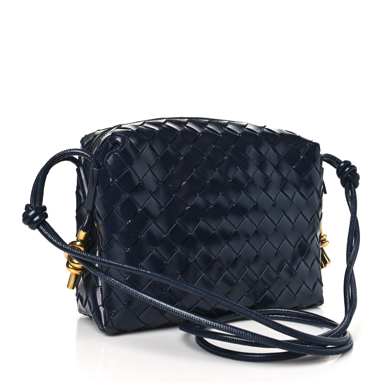 Bottega Veneta Polished Nappa Intrecciato Knot Small Loop Camera Bag Space 3 of 10