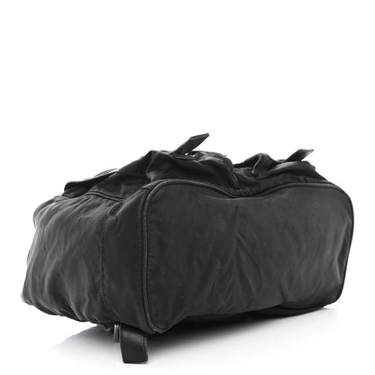 Prada Tessuto Nylon Calfskin Medium Backpack Black 4 of 14