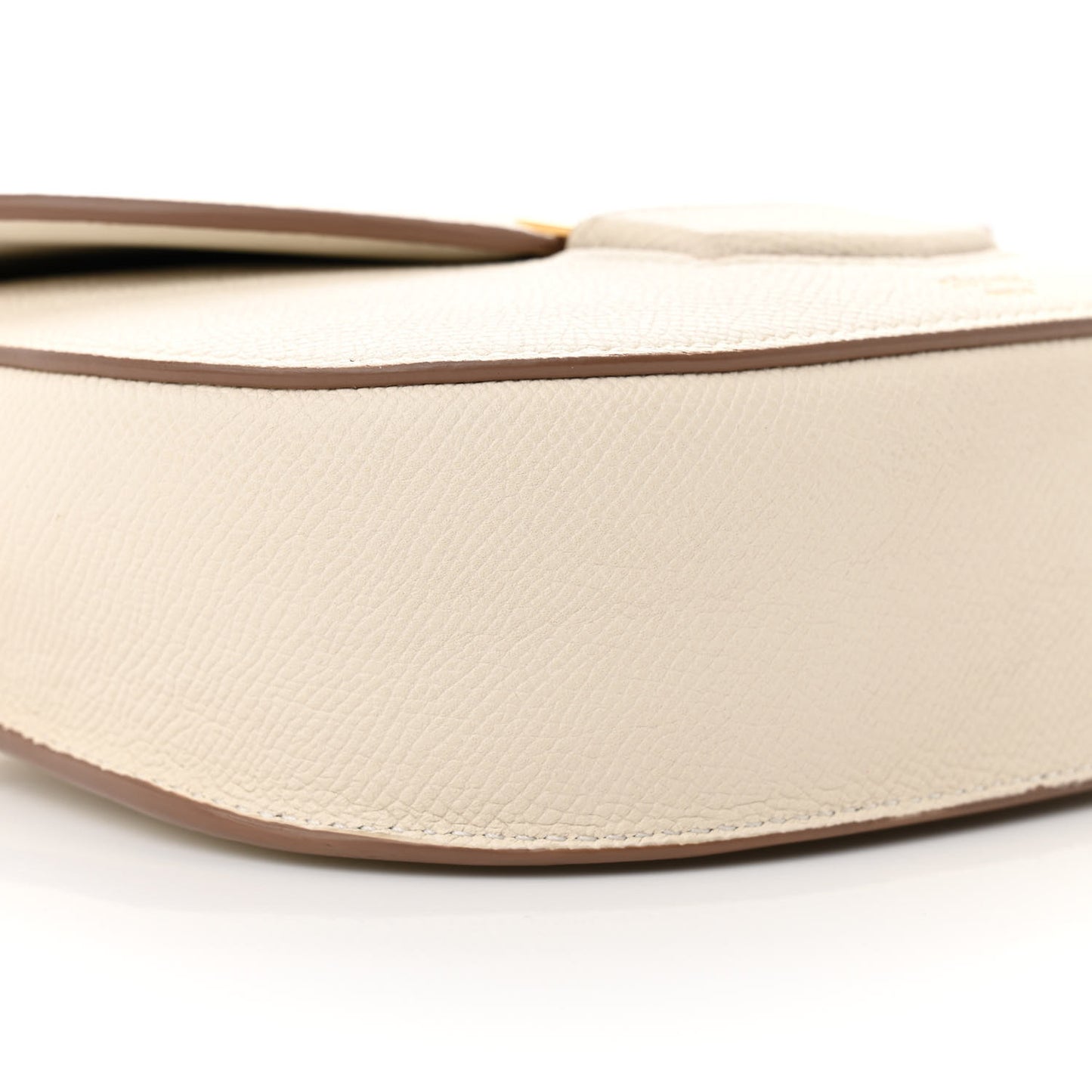 Grained Calfskin Small Trotteur White