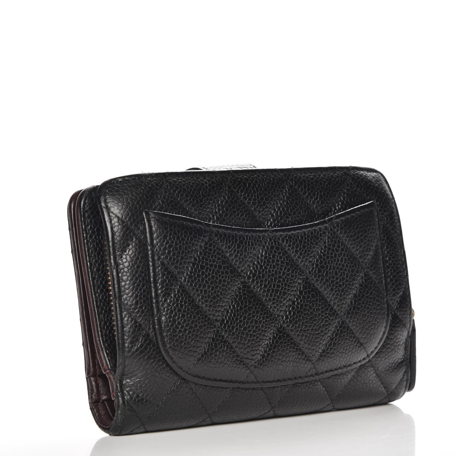 Chanel Caviar Quilted Zipped Pocket Wallet Black 3 of 15