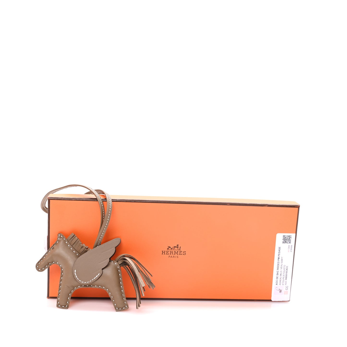 Milo Lambskin Swift Grigri Rodeo Pegase Horse Bag Charm PM Etoupe