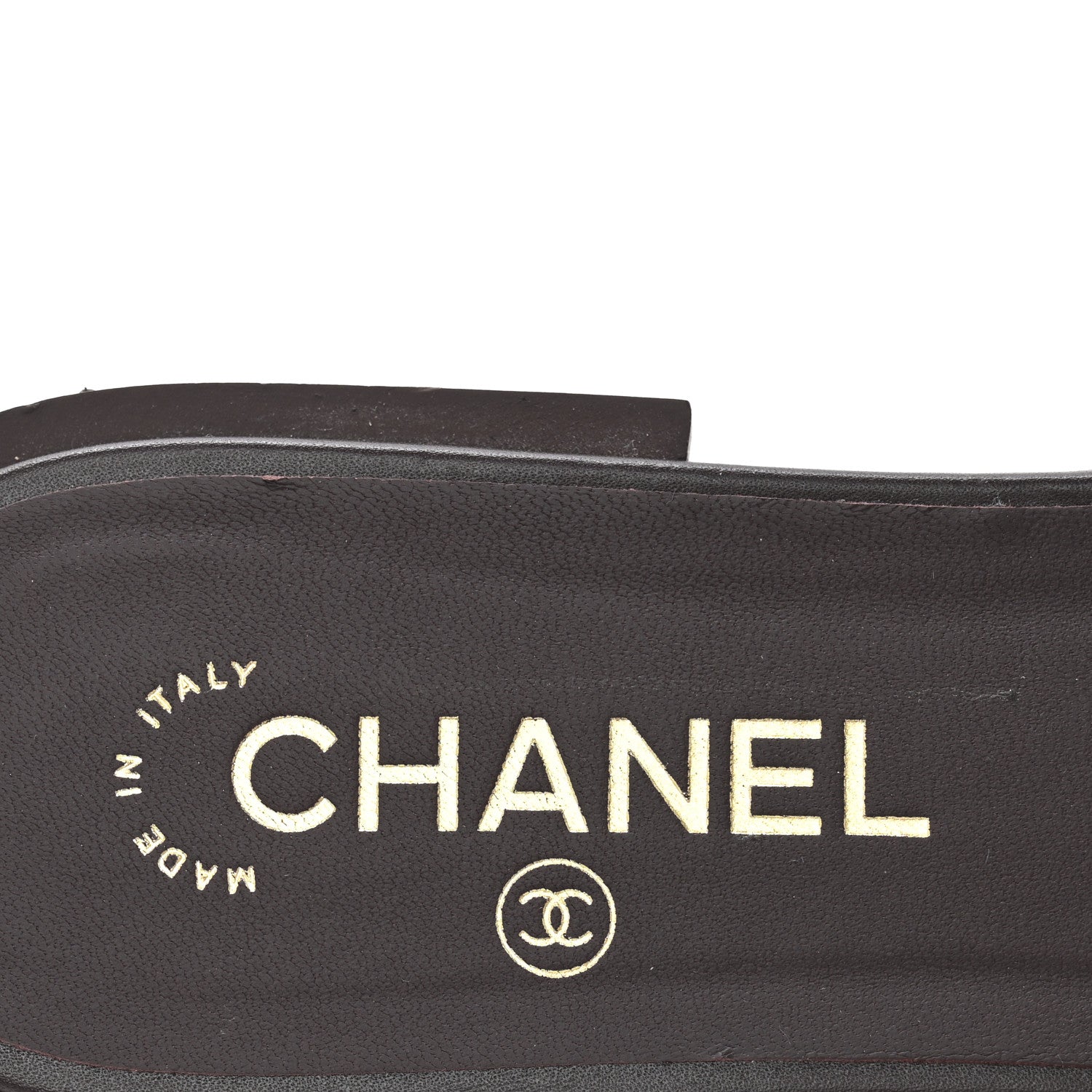 Chanel Shiny Calfskin CC Mules 39 Brown 8 of 11