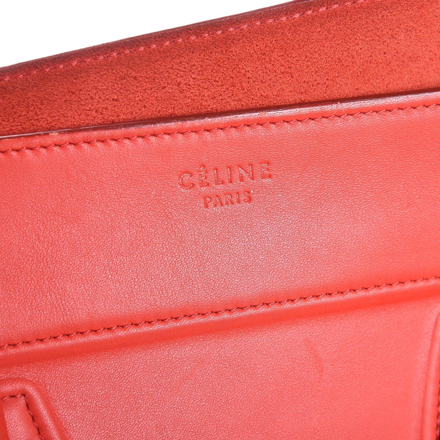 Smooth Calfskin Medium Phantom Luggage Vermillion
