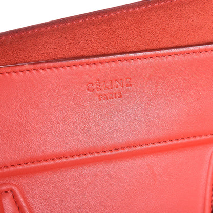 Celine Smooth Calfskin Medium Phantom Luggage Vermillion 6 of 17
