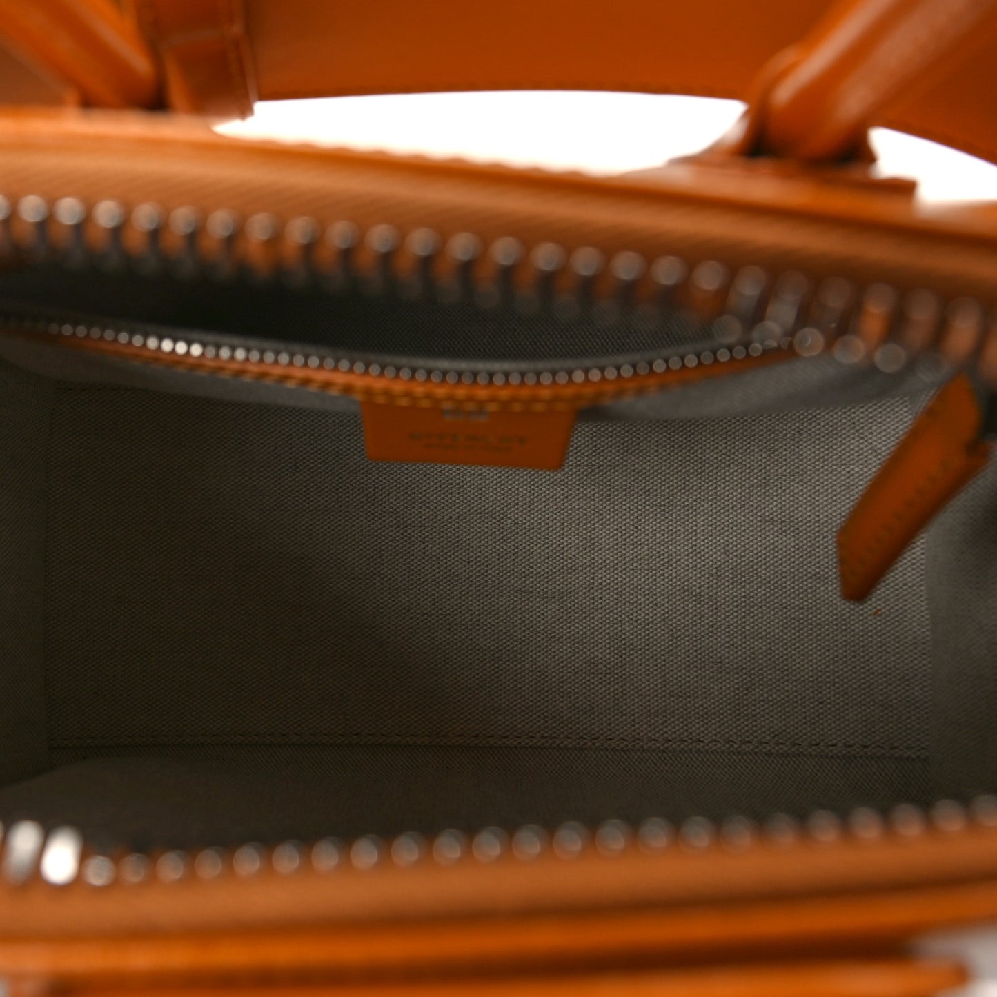 Shiny Lord Calfskin Small Antigona Camel