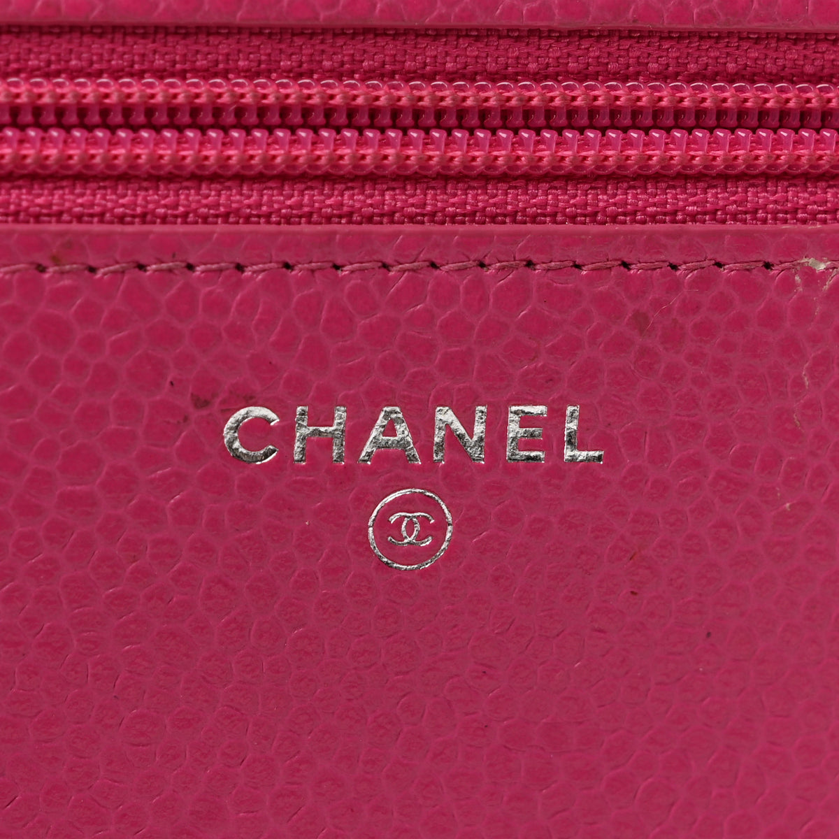 Chanel Caviar Enamel Quilted Wallet On Chain WOC Pink 6 of 14