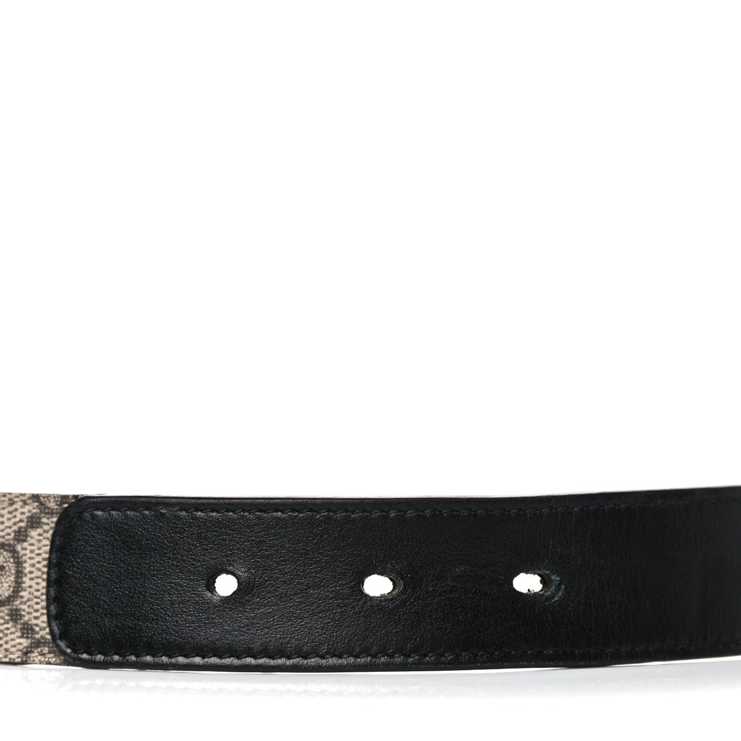 GG Supreme Monogram Matte Plutone Calfskin Double G 30mm Belt 85 34 Beige Ebony Black