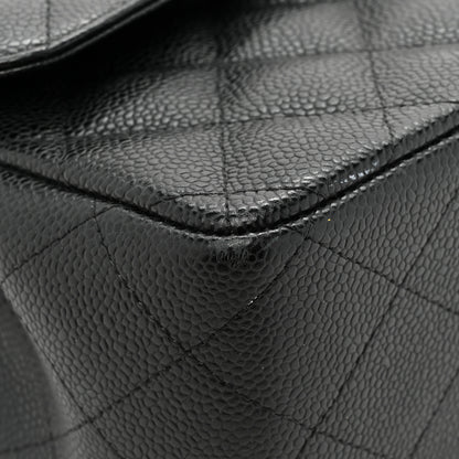 Chanel Caviar Quilted Jumbo Double Flap Black 14 of 19