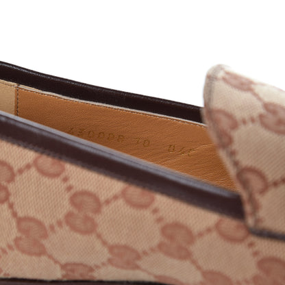 Gucci Canvas GG Monogram Horsebit Mens Jordaan Loafers 10 Beige Ruggine Light Brown 7 of 9