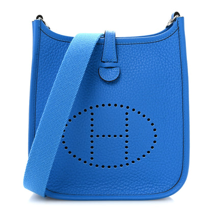 Hermes Taurillon Clemence Evelyne TPM Bleu Hydra 1 of 11
