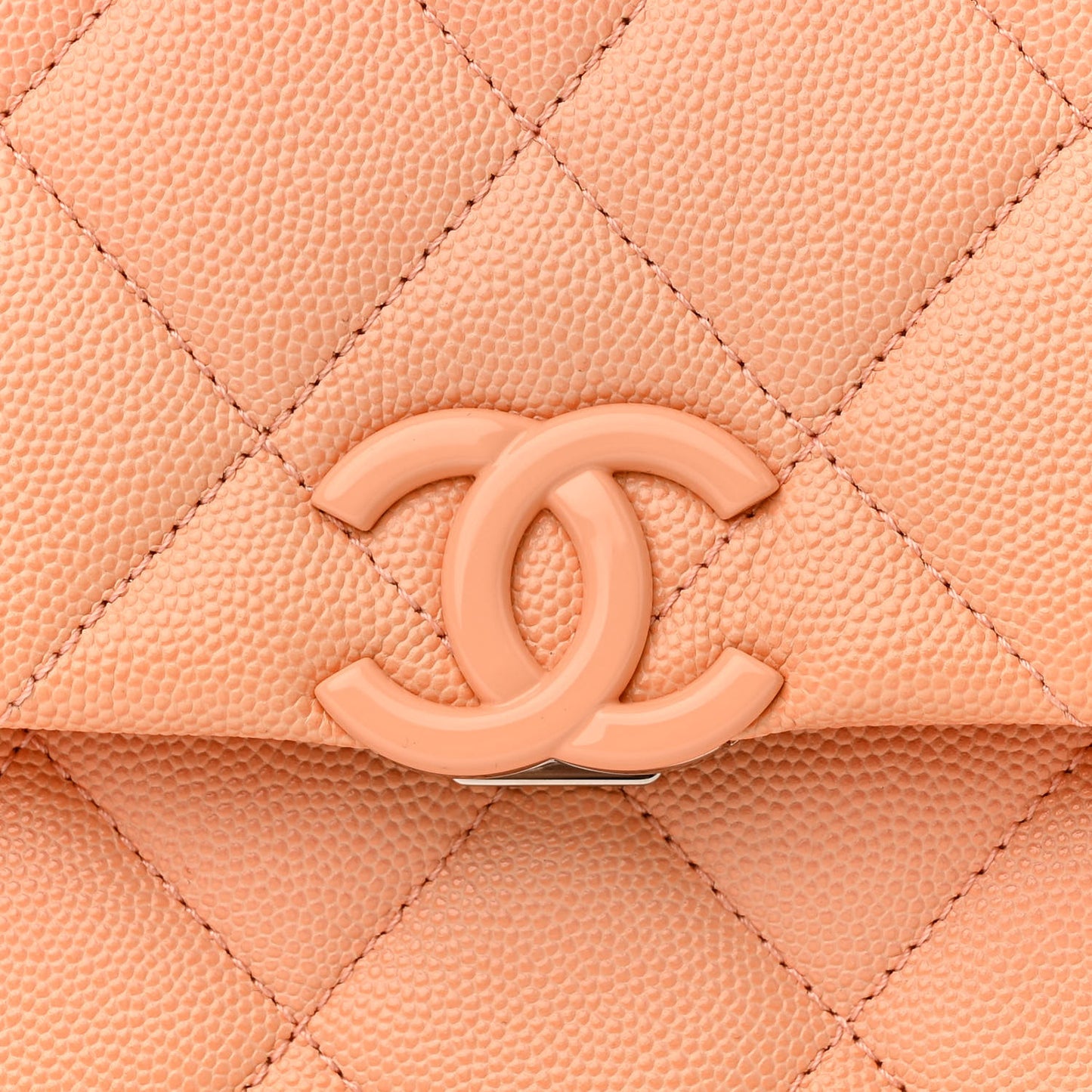 Shaded Caviar Quilted My Everything Flap Orange Light Orange