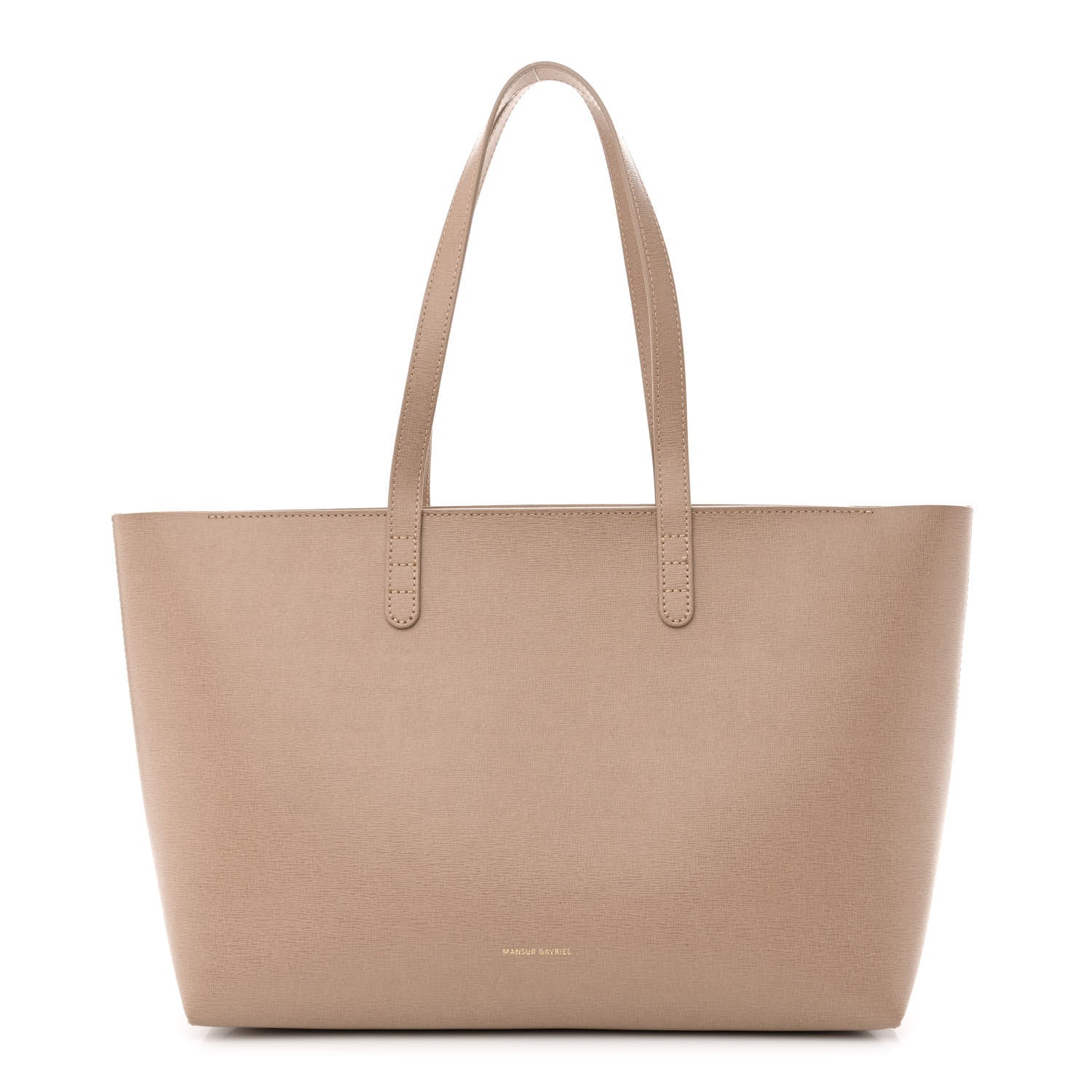 Mansur Gavriel Saffiano Small Zip Tote Beige 1 of 10