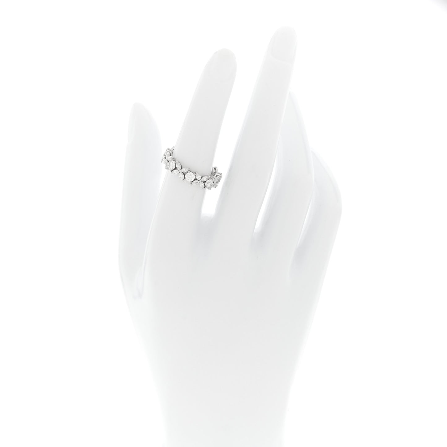 Platinum Diamond Victoria Alternating Band Ring 53 6.25