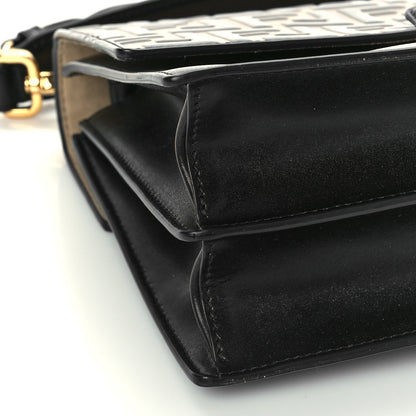 Fendi Vitello Liberty Bi-Color FF 1974 Embossed Chain Strap Kan U Shoulder Bag Black Maya 7 of 8