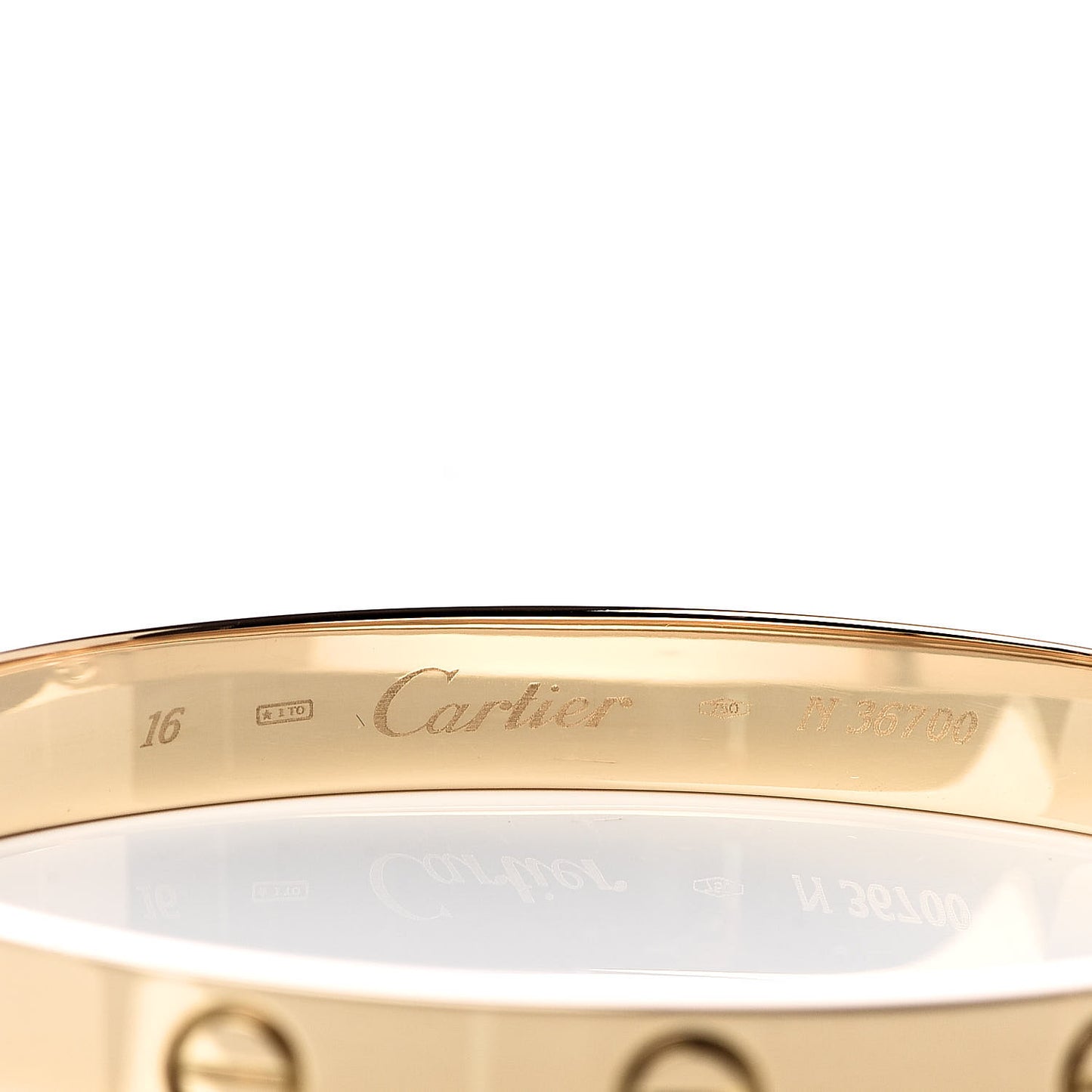 18K Yellow Gold LOVE Bracelet 16