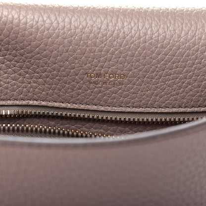 Tom Ford Grained Calfskin Large T Clasp Tara Crossbody Bag Silk Taupe 6 of 10
