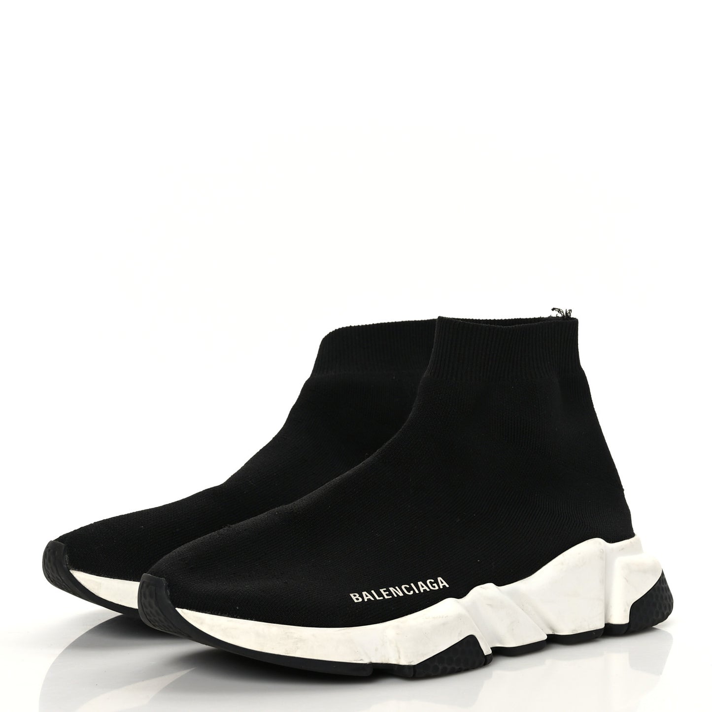 Neoprene Knit Womens Speed Sneakers 39 Black White