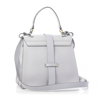 Chloe Shiny Grained Calfskin Medium Aby Day Shoulder Bag Airy Grey 3 of 8