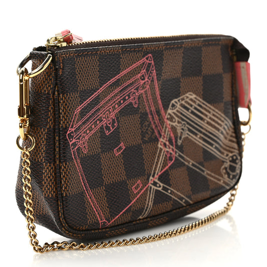 Damier Ebene 2014 Christmas Animation Mini Pochette Accessories