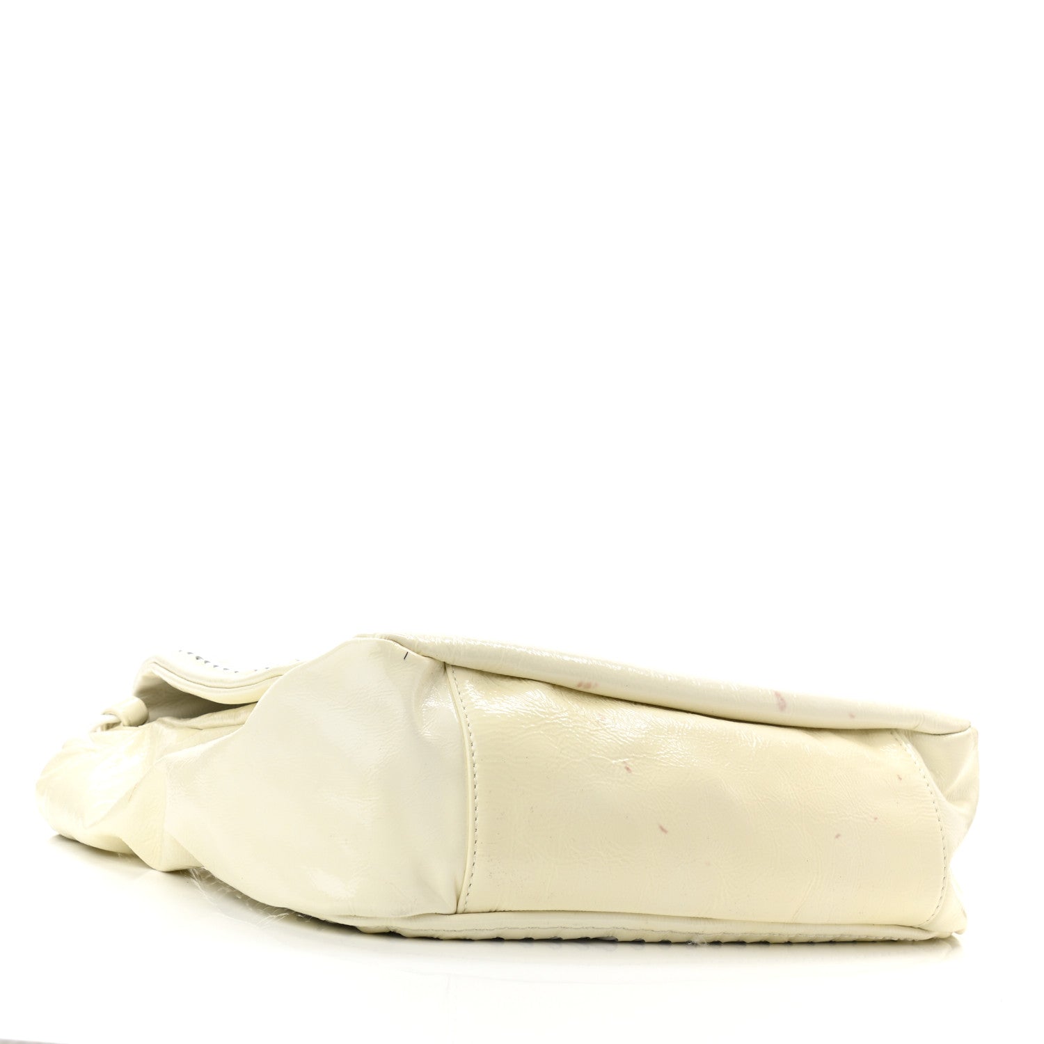Chanel Crinkled Patent Modern Chain Flap White 4 of 13