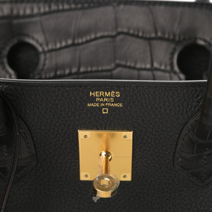 Hermes Togo Matte Alligator Birkin Touch 30 Black 6 of 11