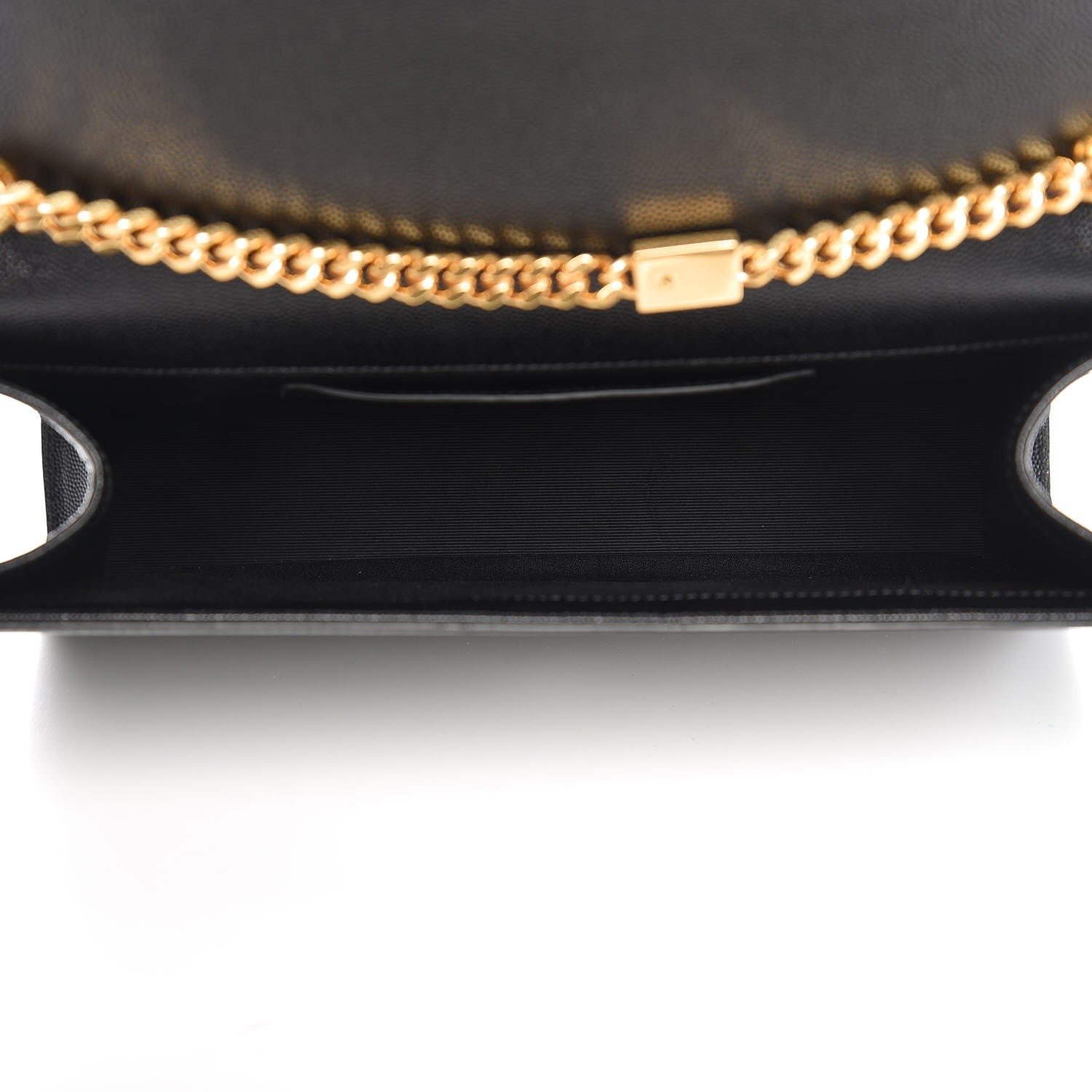 Saint Laurent Grain De Poudre Large Classic Monogram Kate Satchel Black 5 of 8