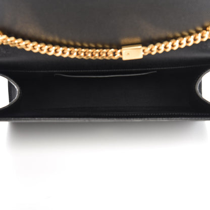 Saint Laurent Grain De Poudre Large Classic Monogram Kate Satchel Black 5 of 8