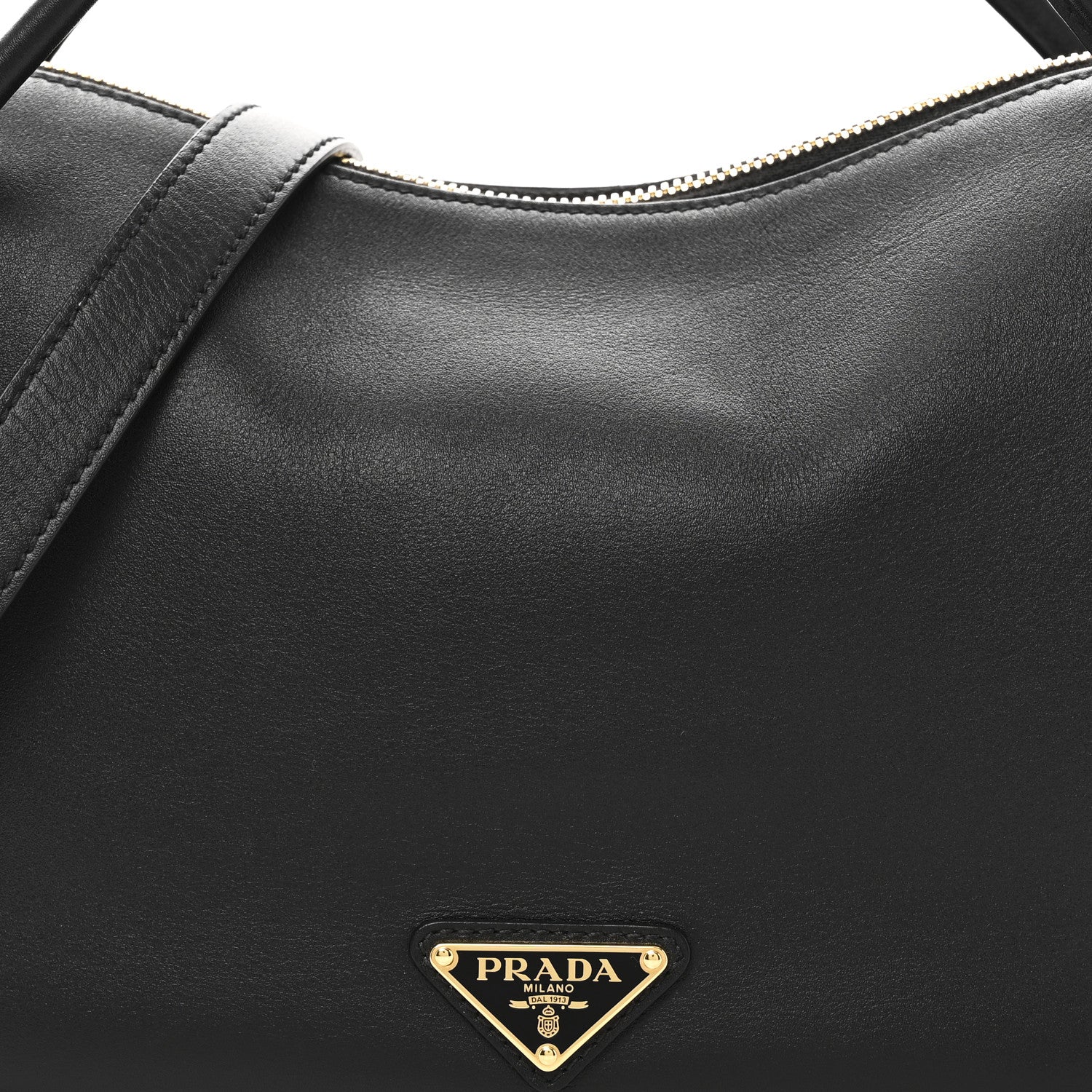 Prada Soft Calfskin Darling Shoulder Bag Black 7 of 9