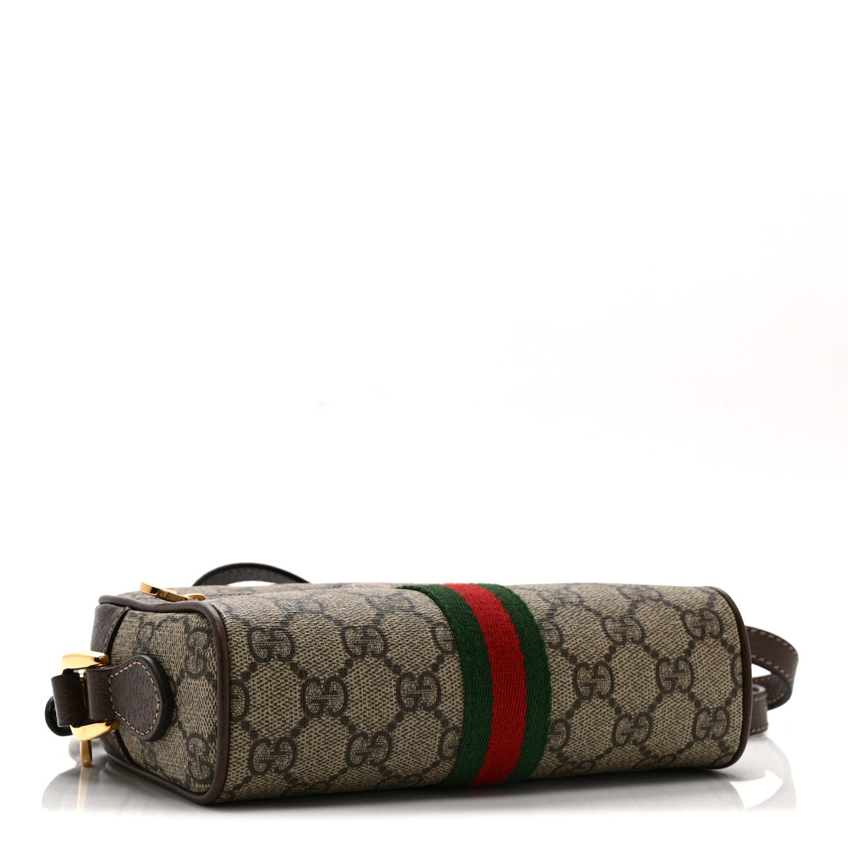 Gucci GG Supreme Monogram Web Mini Ophidia Shoulder Bag Brown 4 of 10