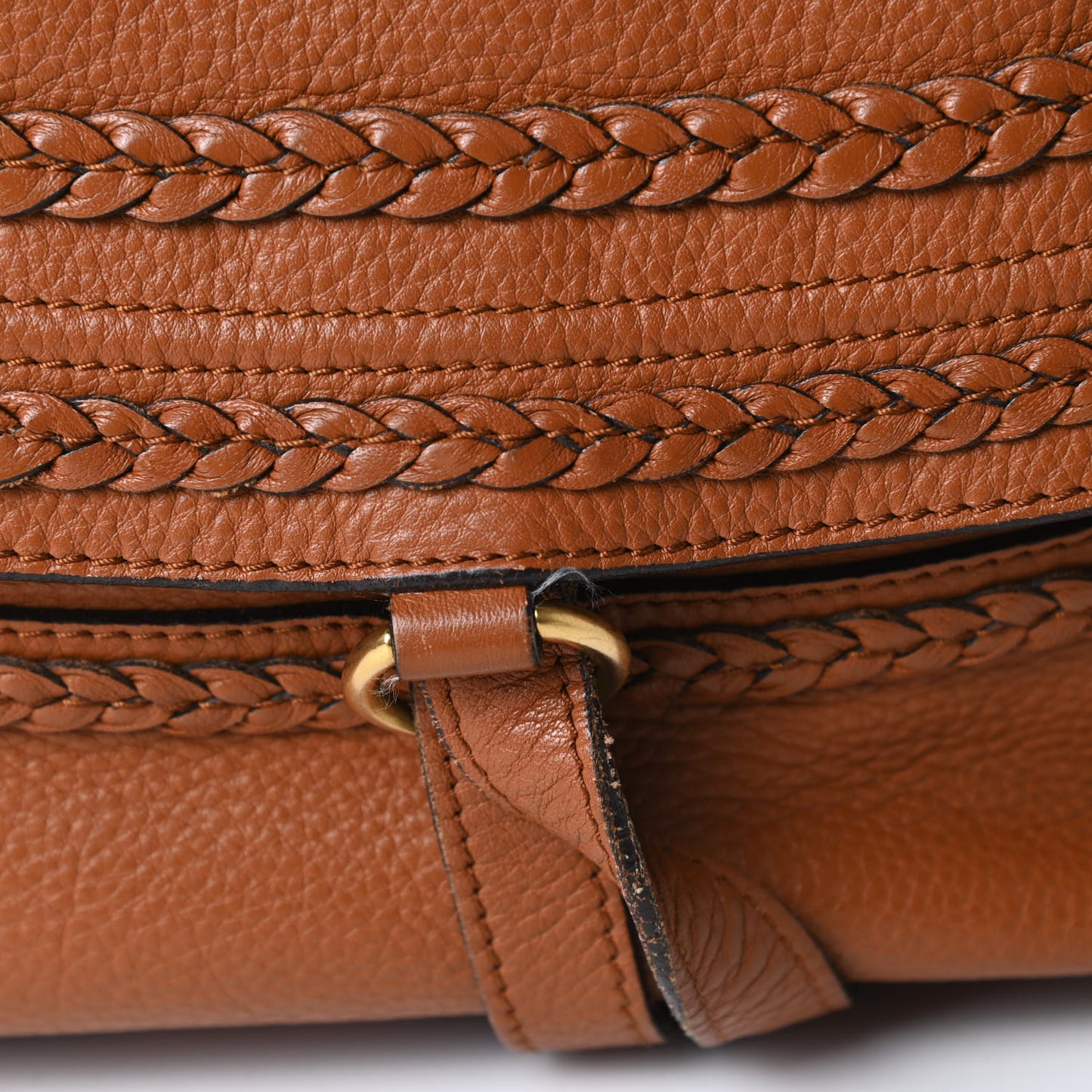 Calfskin Braided Large Marcie Hobo Caramel