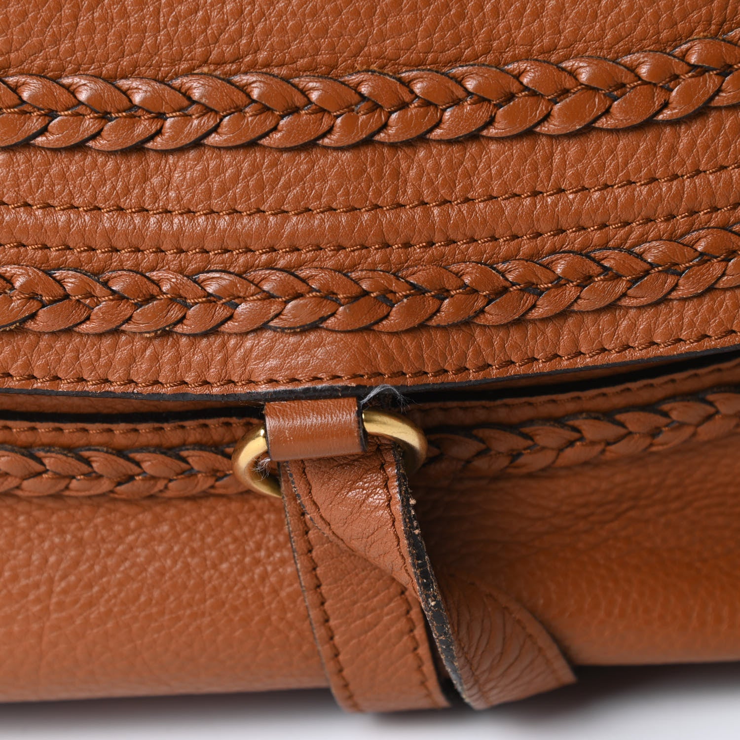 Chloe Calfskin Braided Large Marcie Hobo Caramel 18 of 19