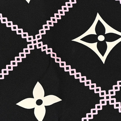 Louis Vuitton Silk Monogram Croisillon Scarf Black 8 of 10