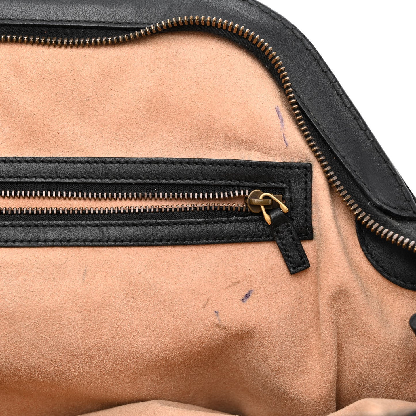 Suede Ophidia Medium Re(Belle) Top Handle Bag Nocciola Black