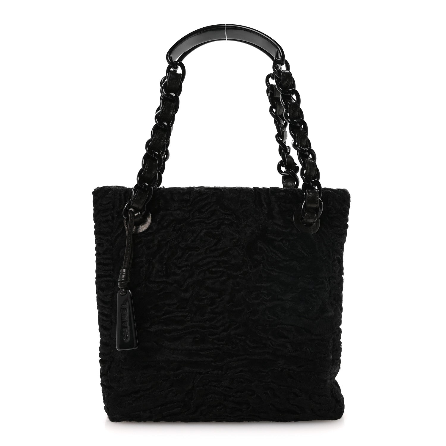 Chanel Persian Lamb Fur Tote Black 1 of 11