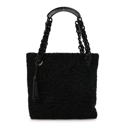 Chanel Persian Lamb Fur Tote Black 1 of 11