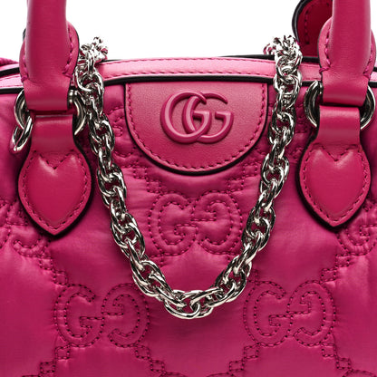 Gucci Nylon Calfskin Enamel GG Matelasse Mini Bowler Bag Lovely 7 of 9