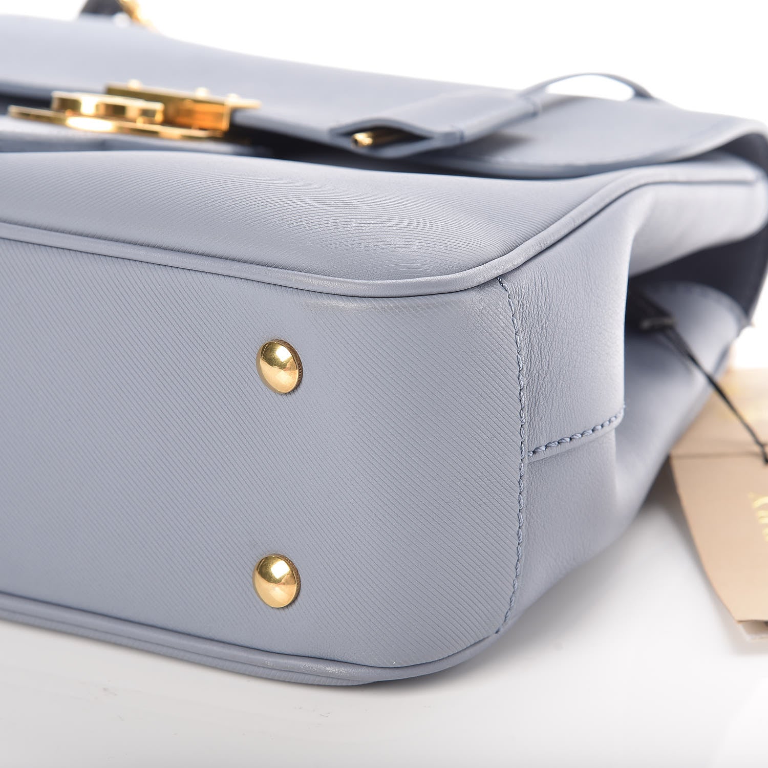 Burberry Trench Calfskin Medium DK88 Top Handle Bag Slate Blue 6 of 9