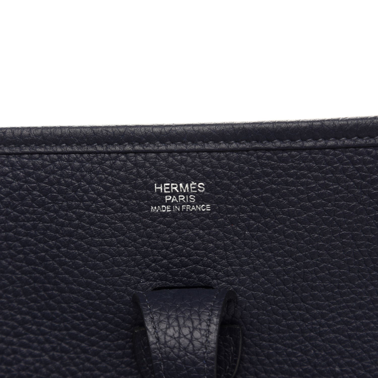 Hermes Taurillon Clemence Evelyne III PM Bleu Nuit 6 of 10
