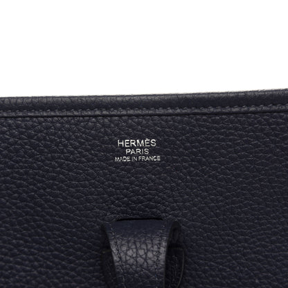 Hermes Taurillon Clemence Evelyne III PM Bleu Nuit 6 of 10