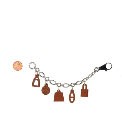 Hermes Barenia Palladium Breloque Olga Amulette Bag Charm Fauve 2 of 4