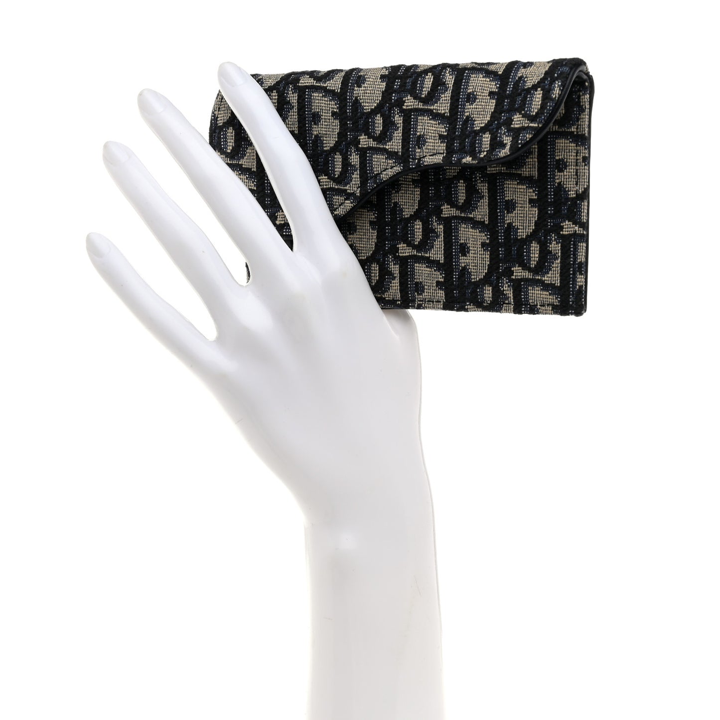 Oblique Saddle Cosmos Zipped Card Holder Blue