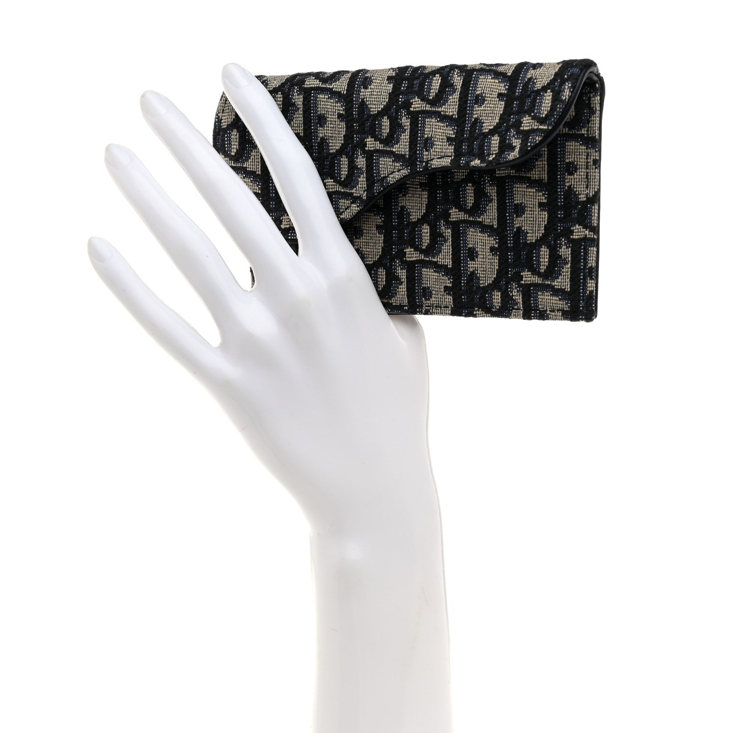 Christian Dior Oblique Saddle Cosmos Zipped Card Holder Blue 2 of 7