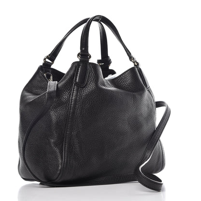 Gucci Pebbled Calfskin Small Soho Shoulder Bag Black 3 of 9