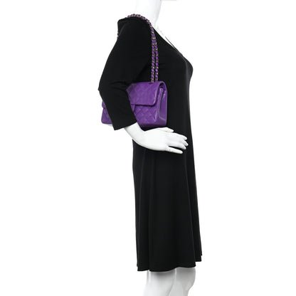 Chanel Caviar Quilted Small Double Flap Dark Purple 2 of 11