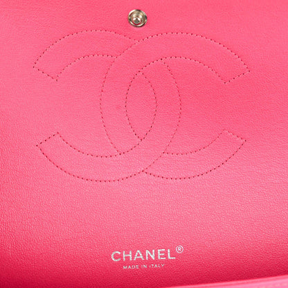 Chanel Patent Maxi Quilted Double Flap Dark Pink 6 of 7