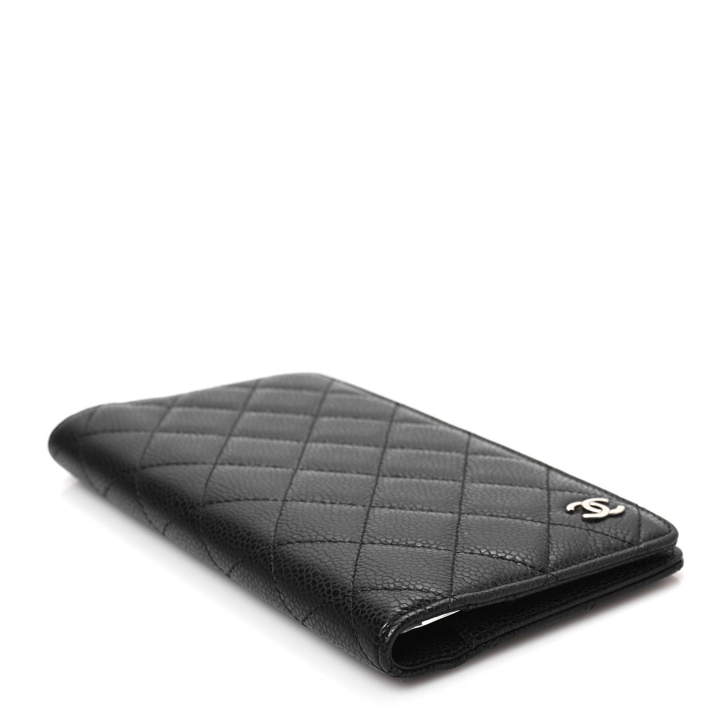 Caviar Quilted Medium Agenda Cover Black